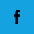 A blue background with the facebook logo in black.